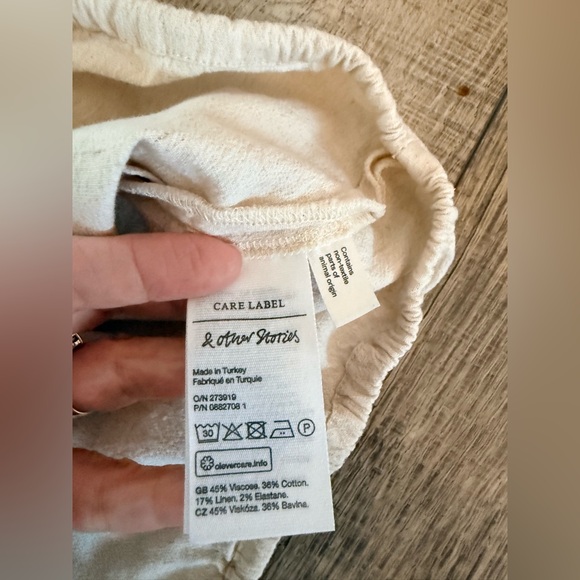 & Other Stories Square Neck Crop Top Tan Size 2 - Picture 8 of 8